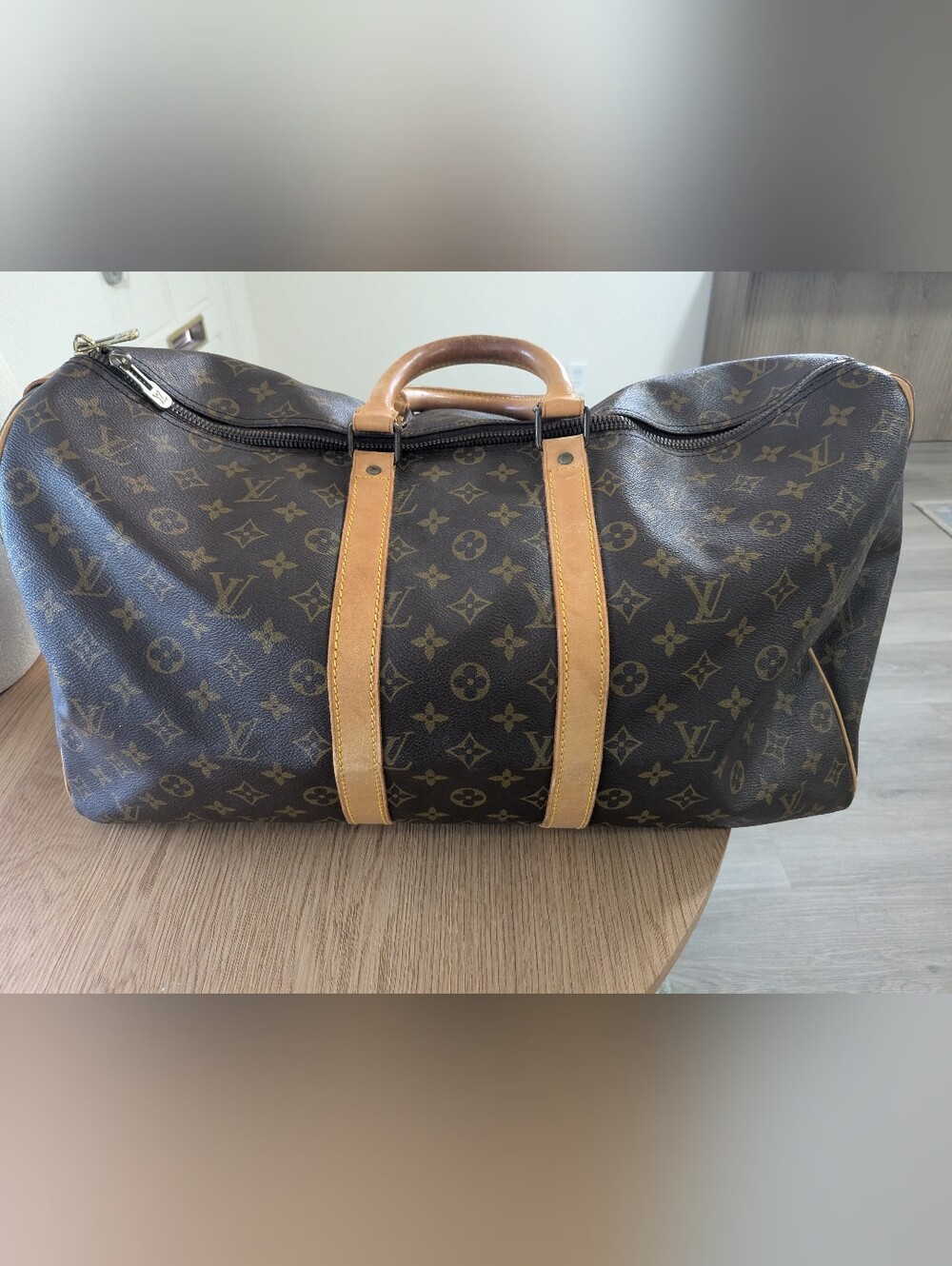 Louis Vuitton Vintage 1985 Brown Monogram Keepall Travel Duffle Bag